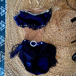 Contours blue solo dance costume size XS